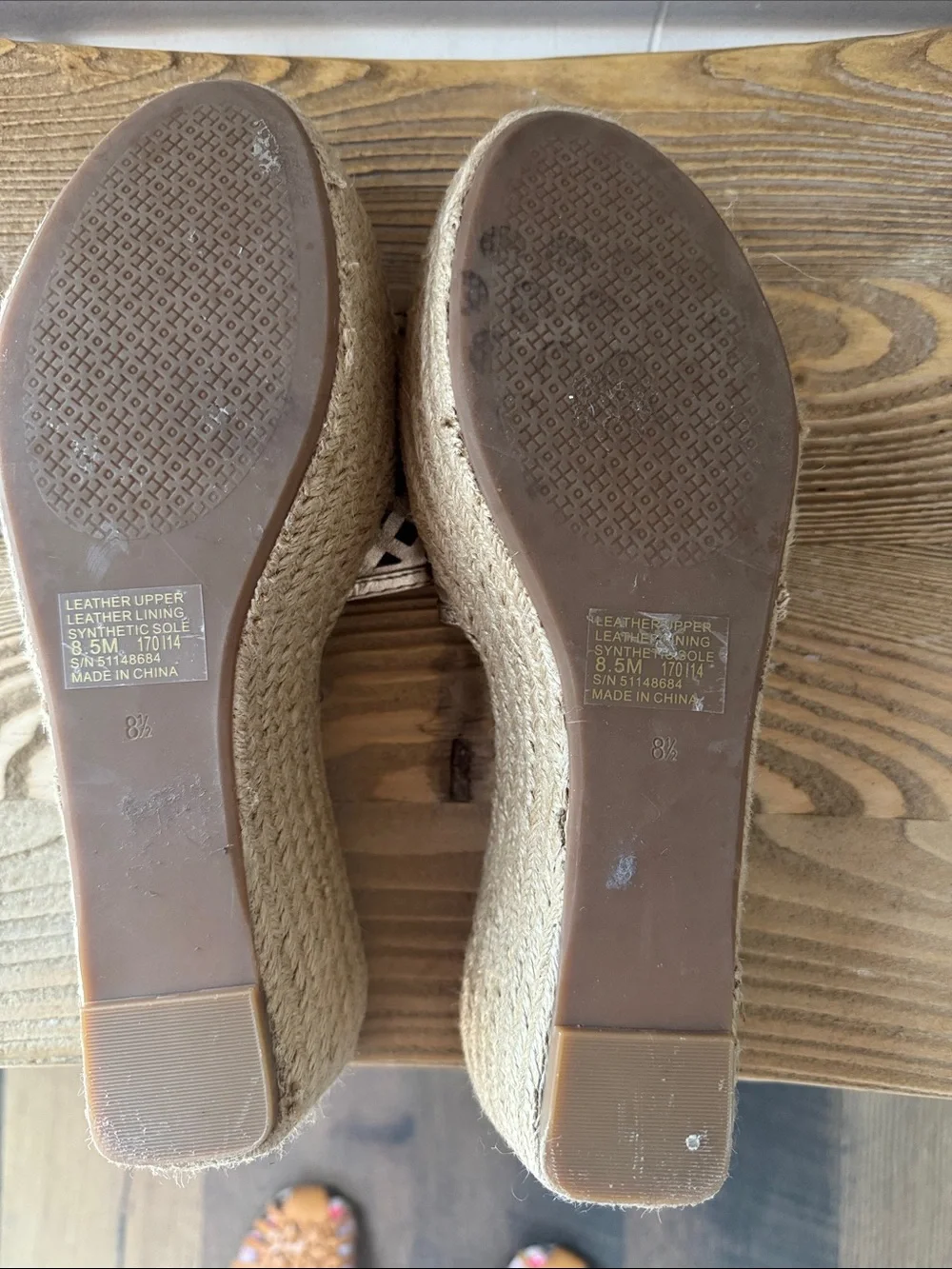 Tory Burch Metallic Espadrille Wedge Slide - Gold Size 8.5